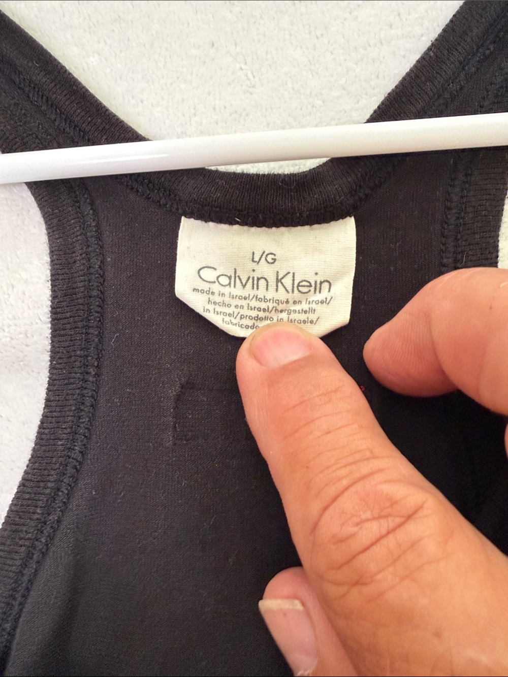 Mans Classic Black Racerback Tank Top - Calvin Klein - Picture 3 of 3